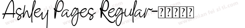 Ashley Pages Regular字体转换